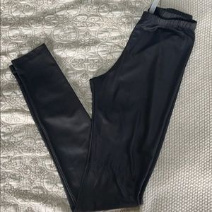 Faux leather leggings